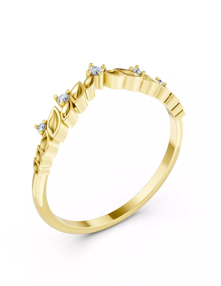 Anillo de compromiso de oro 18 k Amore Mio zirconia cúbica