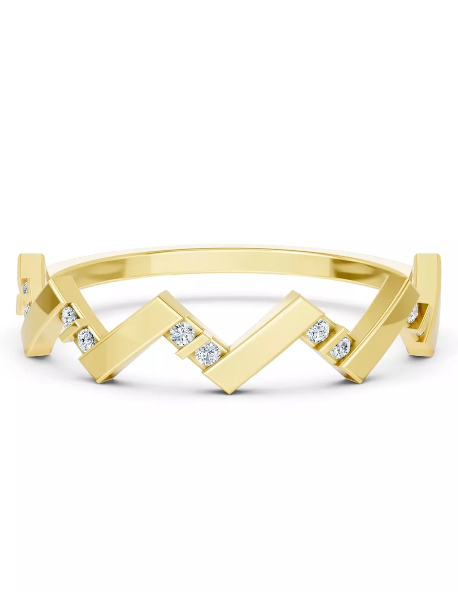 Anillo de compromiso de oro 9 k Amore Mio zirconia cúbica