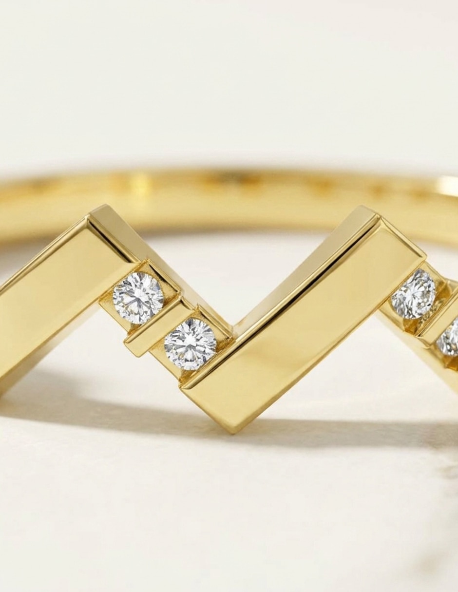 Anillo de compromiso de oro 9 k Amore Mio zirconia cúbica