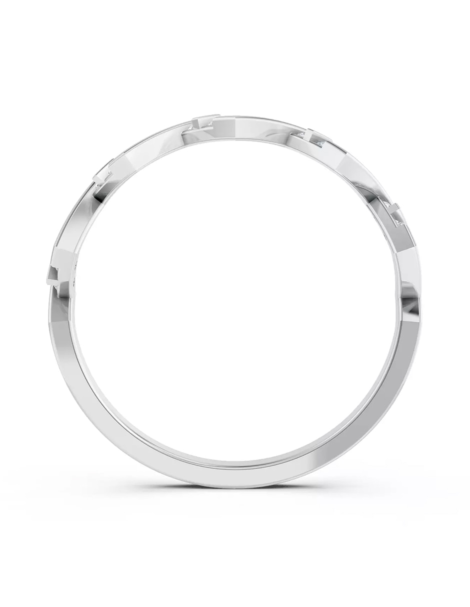 Anillo de compromiso de oro 14 k zirconia cúbica 2