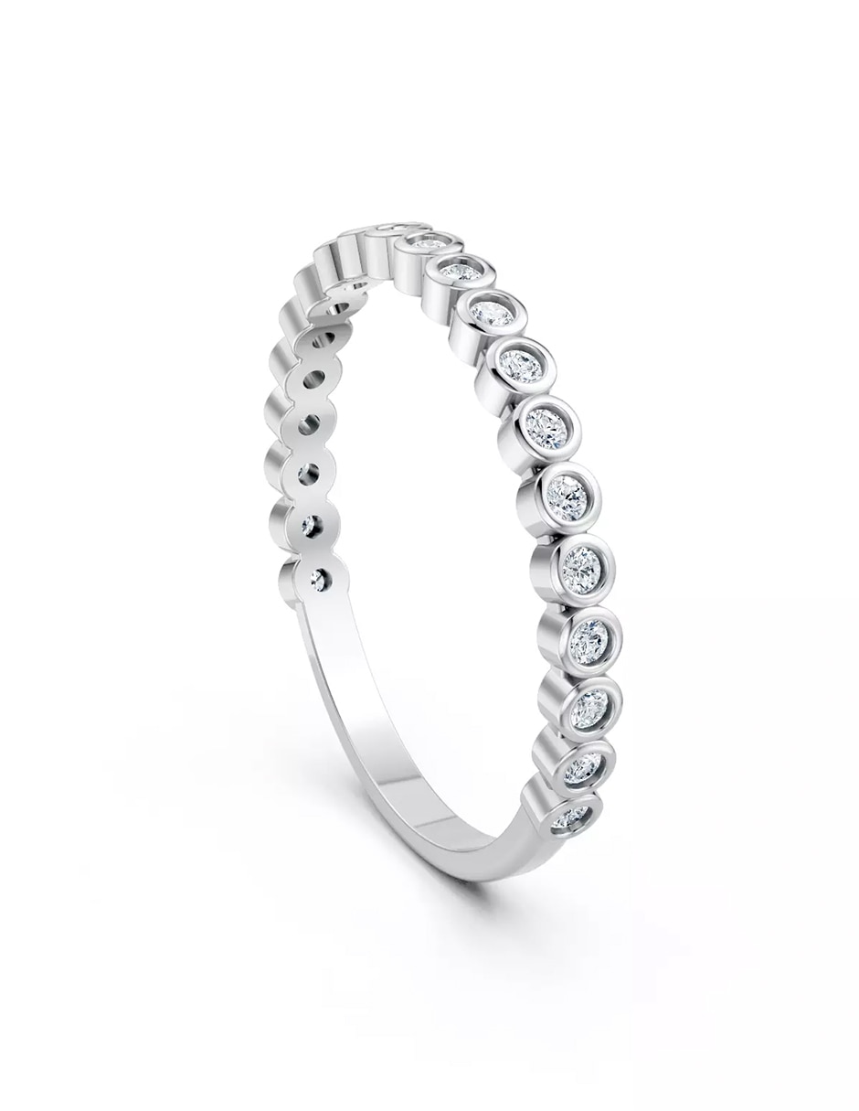 Anillo de compromiso de oro 18 k zirconia cúbica 3