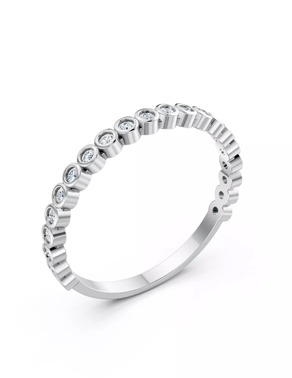 Anillo de compromiso de oro 18 k zirconia cúbica 5