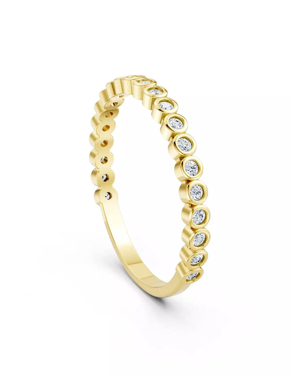 Anillo de compromiso de oro 9 k Amore Mio zirconia cúbica