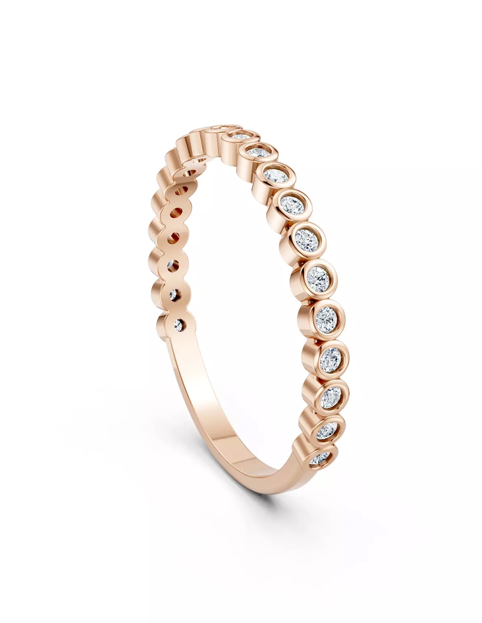 Anillo de compromiso de oro 9 k zirconia cúbica 3