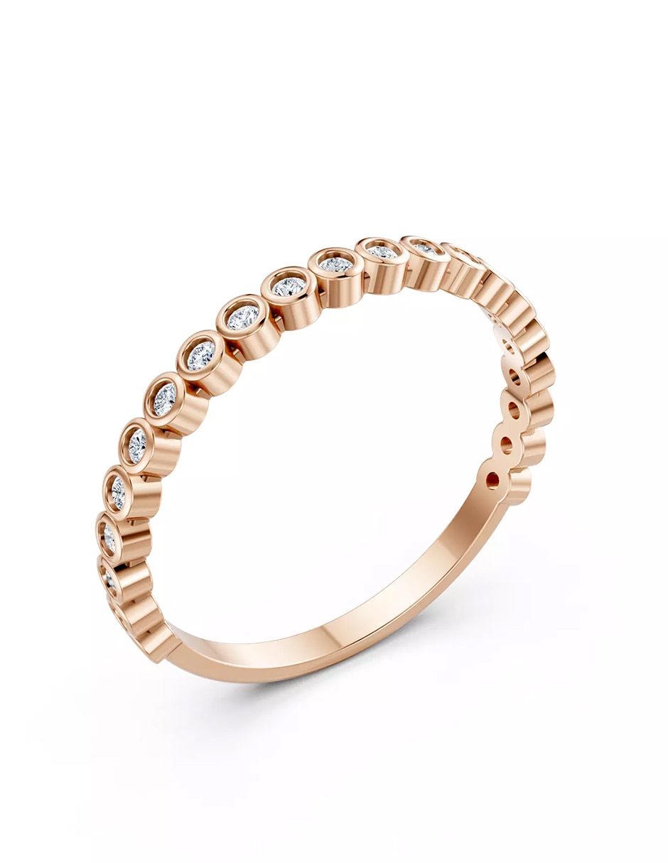 Anillo de compromiso de oro 9 k zirconia cúbica 6