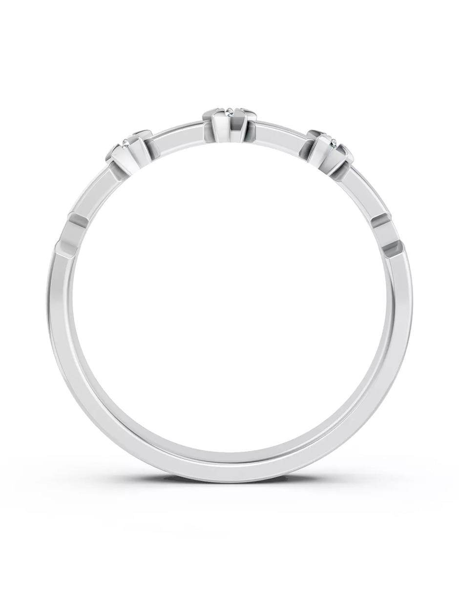 Anillo de compromiso de oro 9 k zirconia cúbica 3