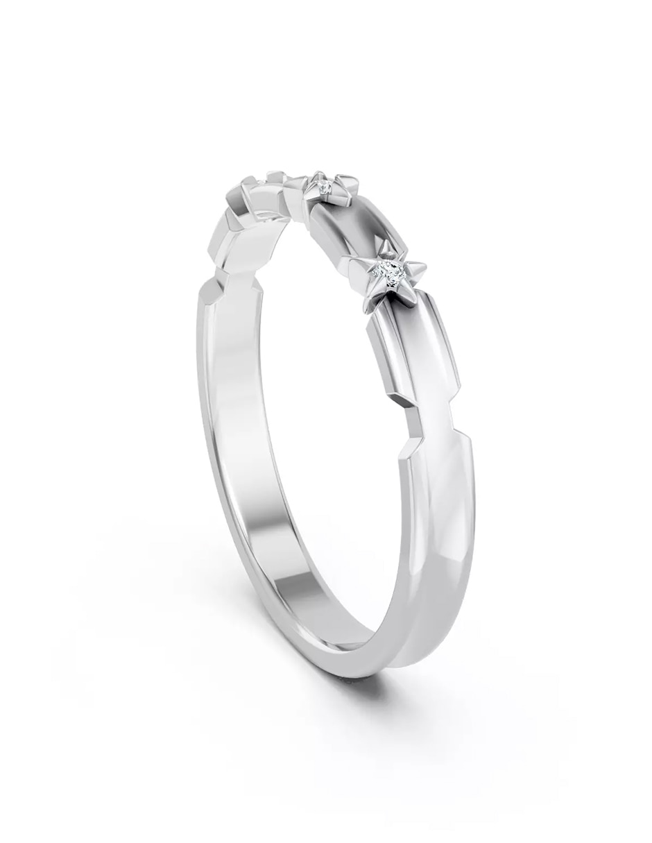 Anillo de compromiso de oro 9 k zirconia cúbica 4