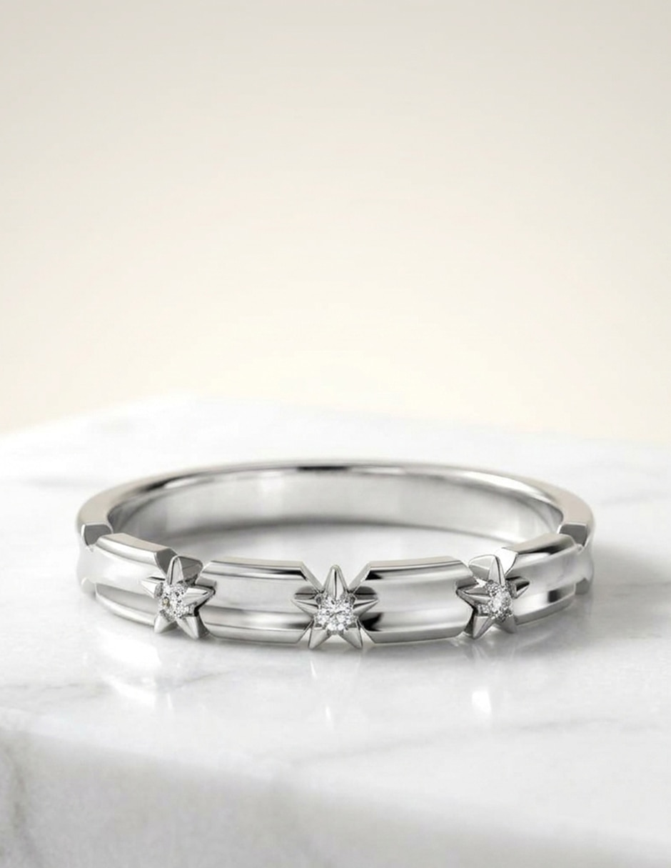 Anillo de compromiso de oro 9 k zirconia cúbica 5
