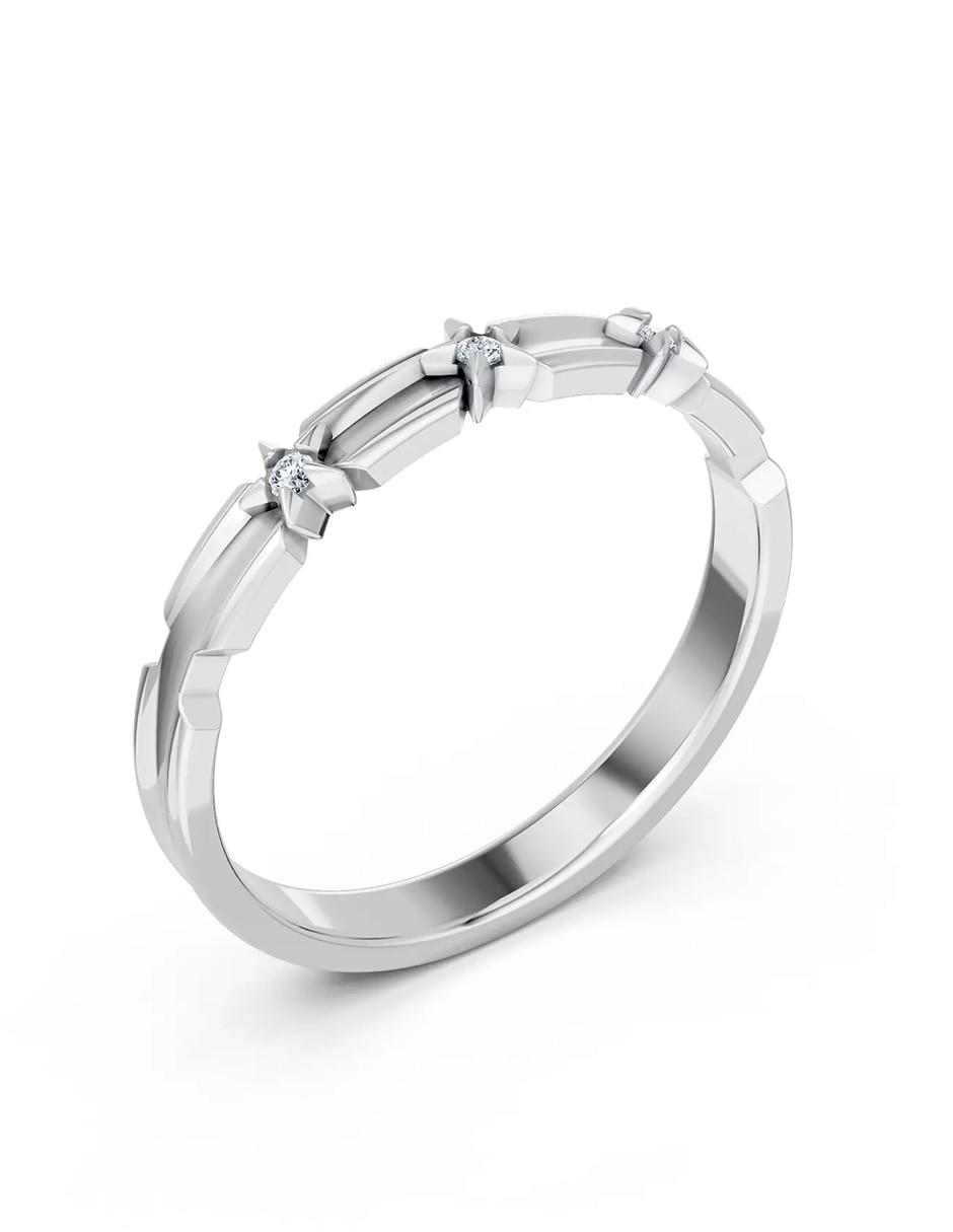 Anillo de compromiso de oro 9 k zirconia cúbica 6