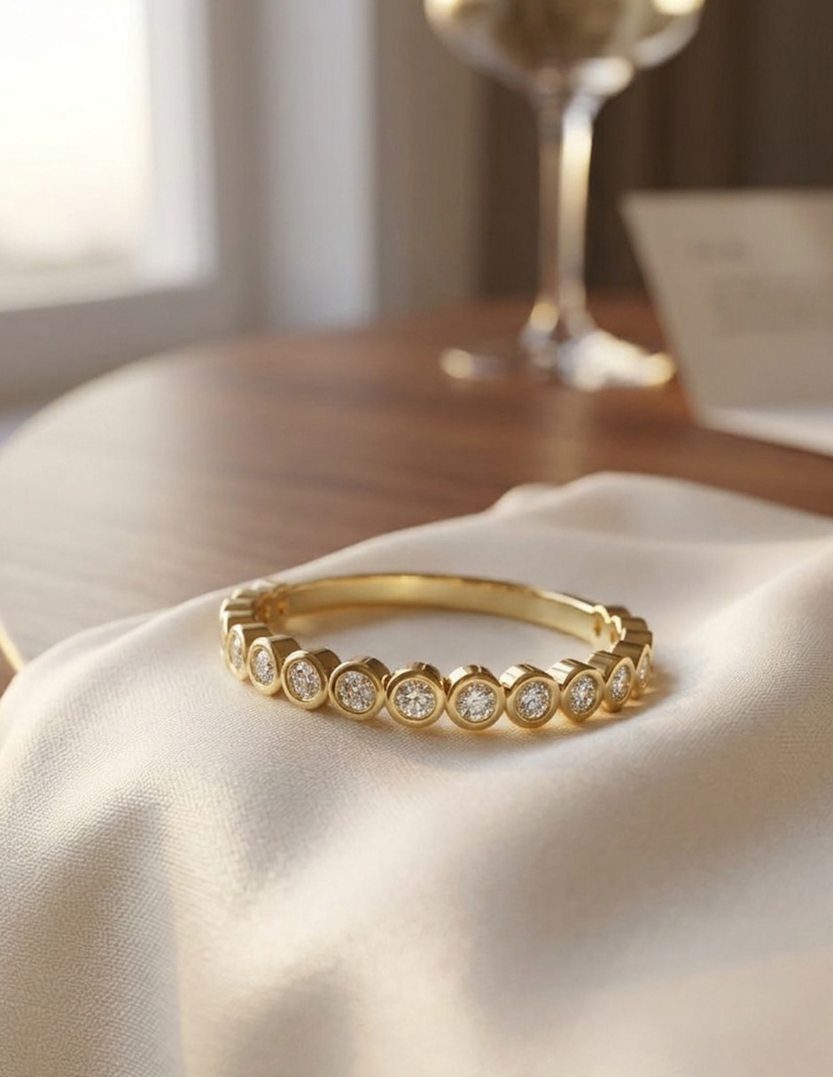 Anillo de compromiso de oro 14 k Amore Mio zirconia cúbica