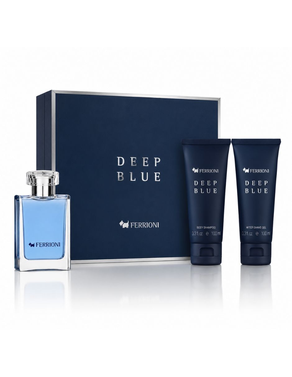 Set Eau de toilette Ferrioni Deep Blue para hombre