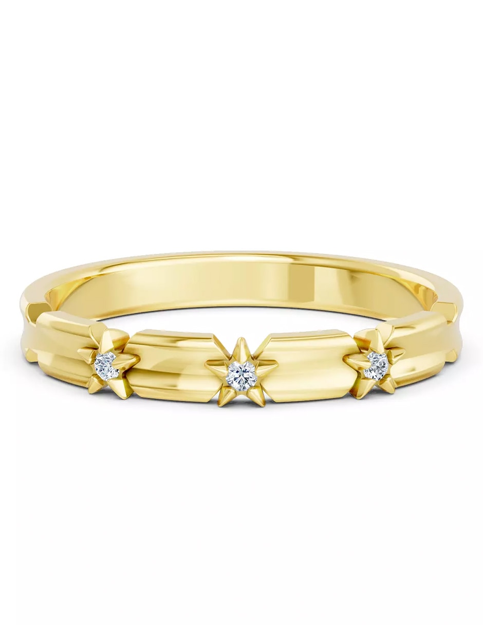 Anillo de compromiso de oro 14 k Amore Mio zirconia cúbica