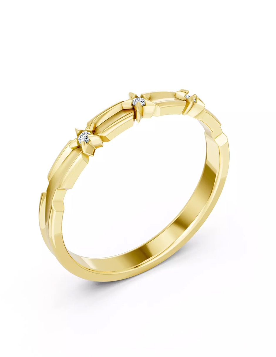Anillo de compromiso de oro 18 k Amore Mio zirconia cúbica