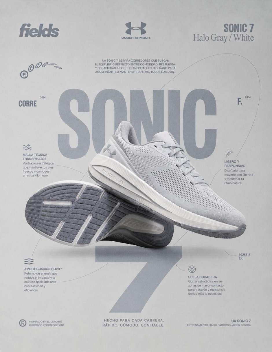 Tenis Under Armour sonic 7 de hombre para correr