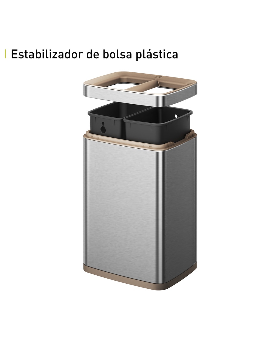 Bote de basura laguna de acero inoxidable 8