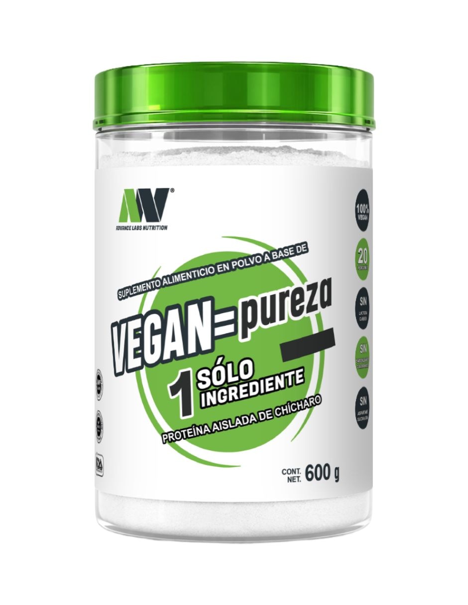Vegan = pureza con proteína de chícharo sabor sin sabor de Vegan = pureza con proteína de chícharo sabor sin sabor de