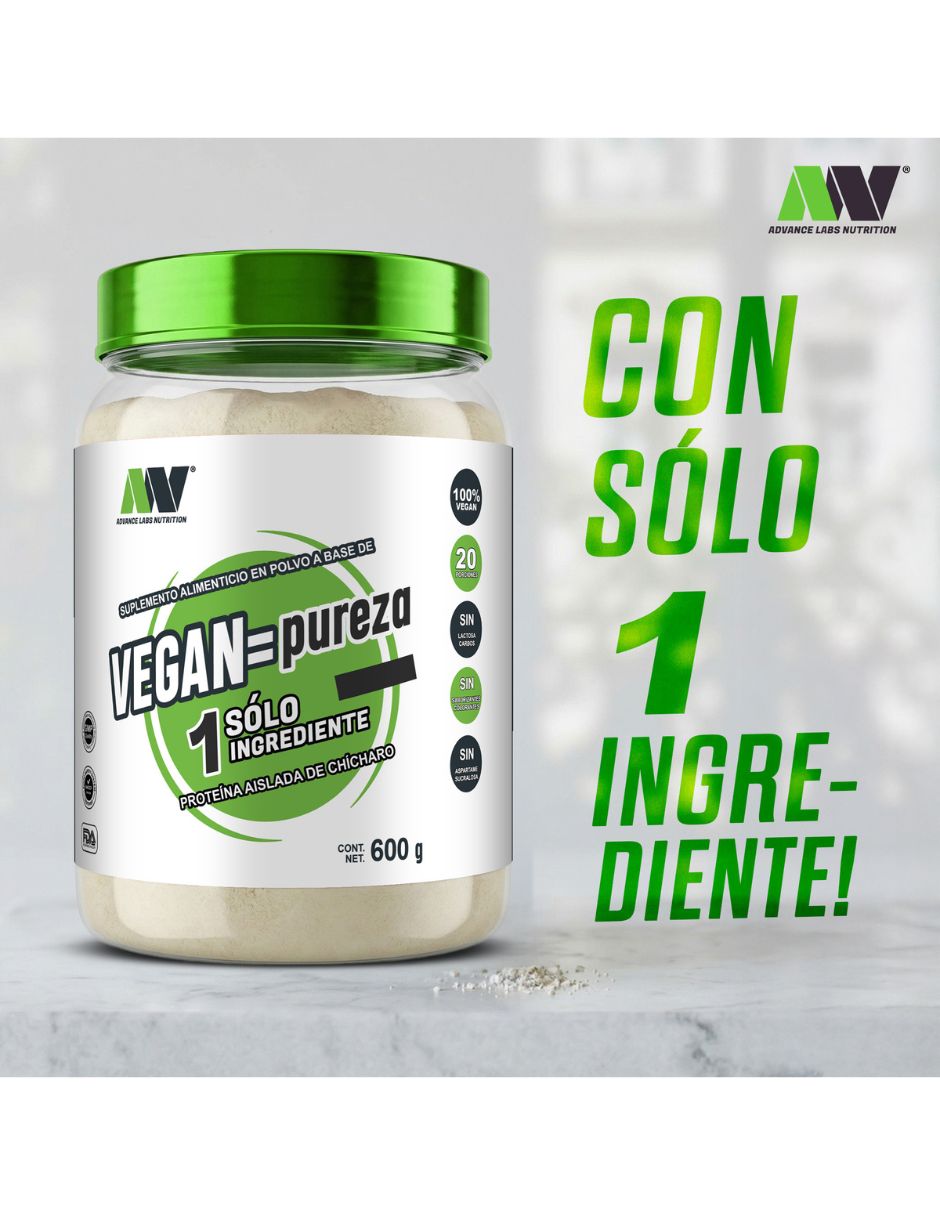 Vegan = pureza con proteína de chícharo sabor sin sabor de 4