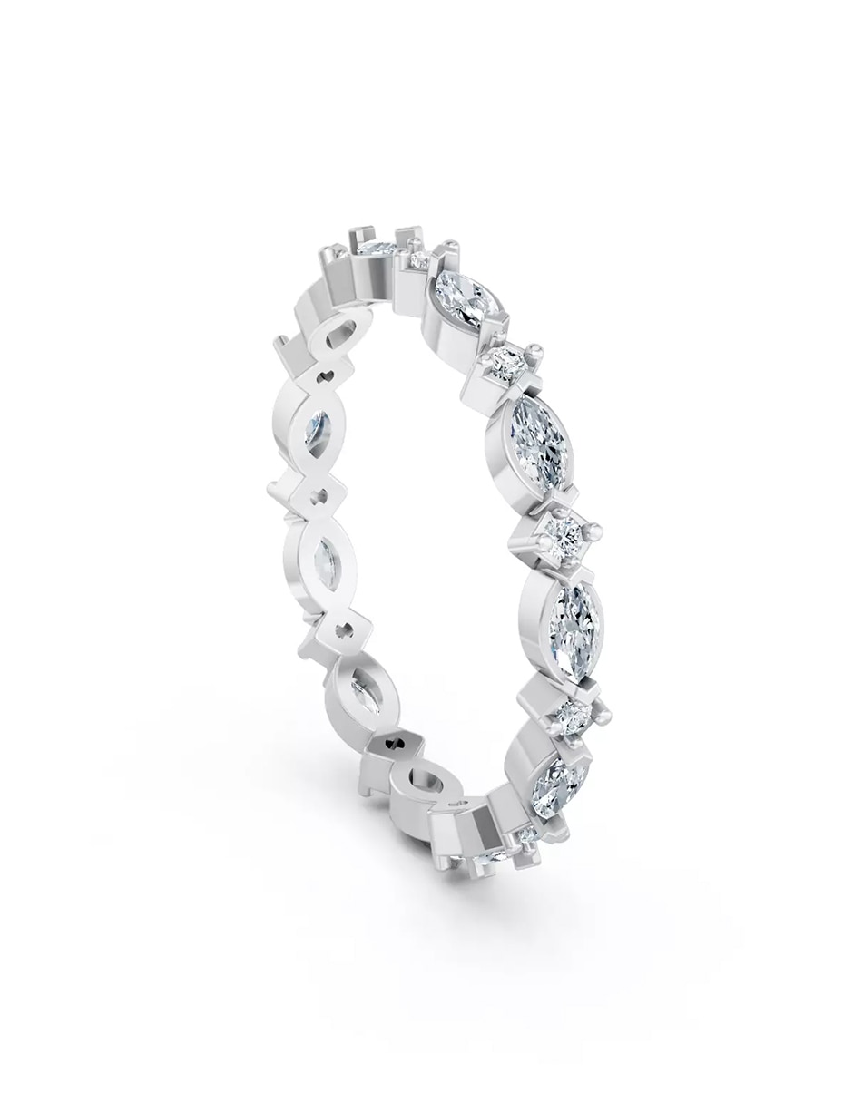Anillo de compromiso de oro 14 k zirconia cúbica 3
