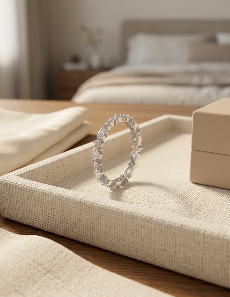 Anillo de compromiso de oro 14 k zirconia cúbica 4