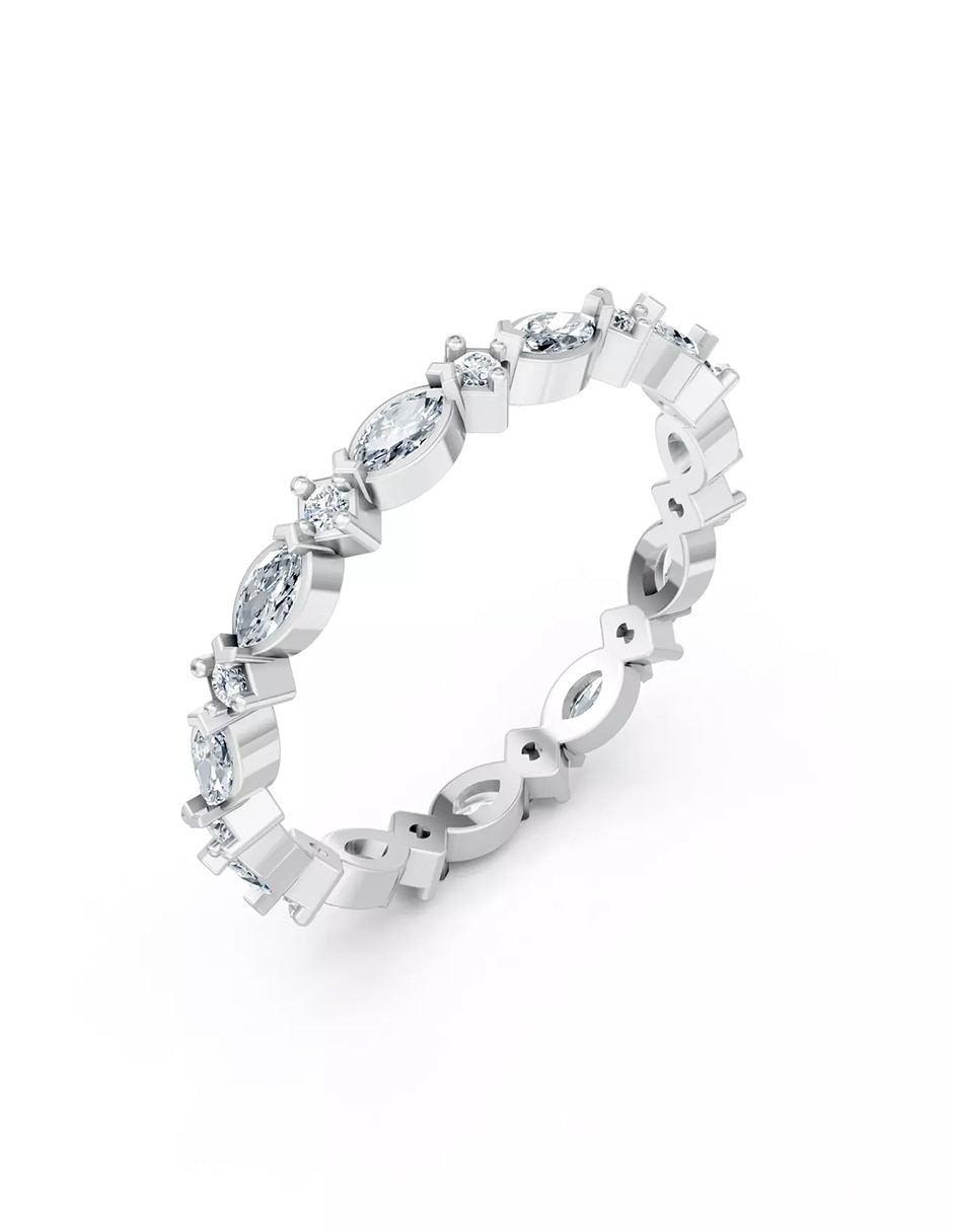 Anillo de compromiso de oro 14 k zirconia cúbica 6