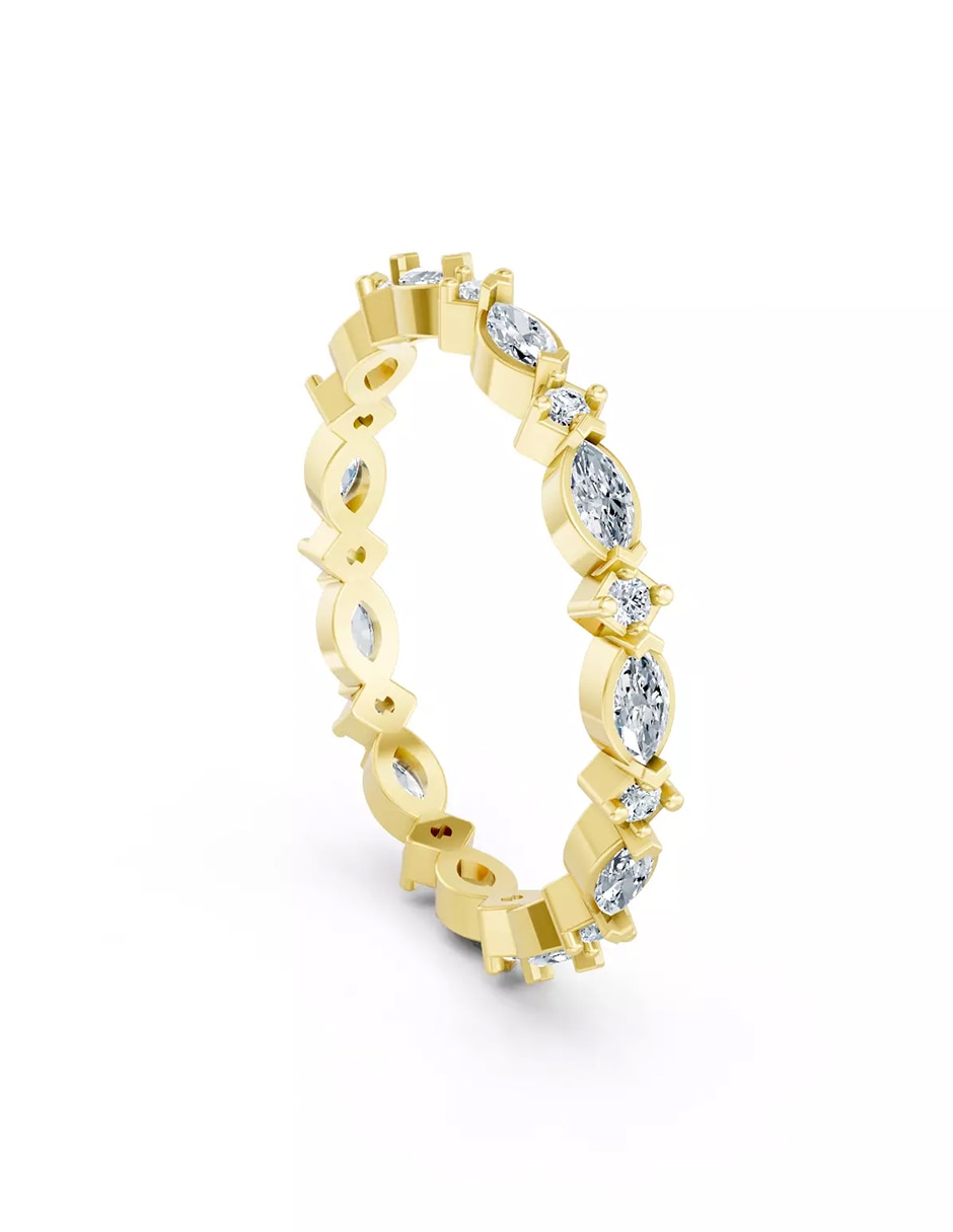 Anillo de compromiso de oro 9 k Amore Mio zirconia cúbica