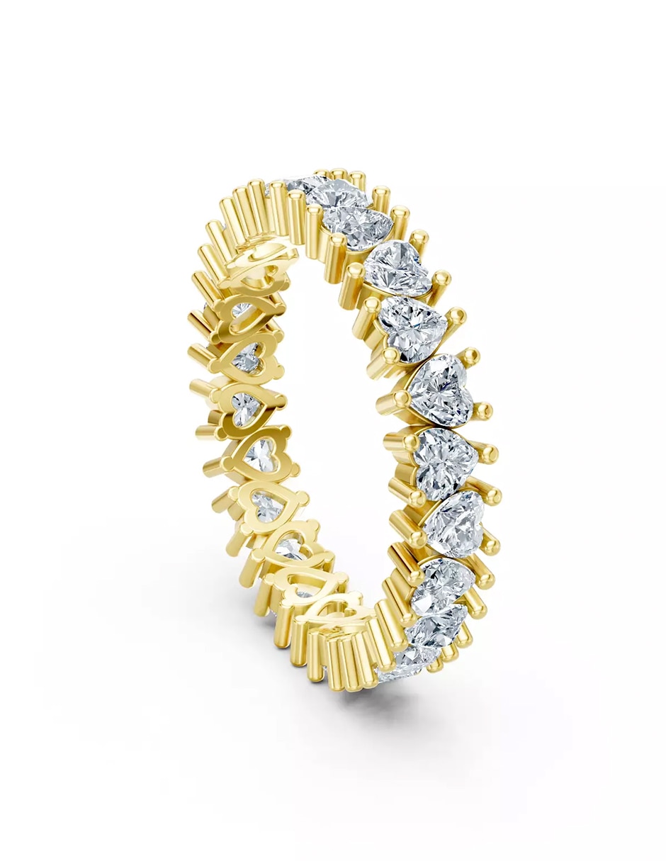 Anillo de compromiso de oro 14 k zirconia cúbica 4