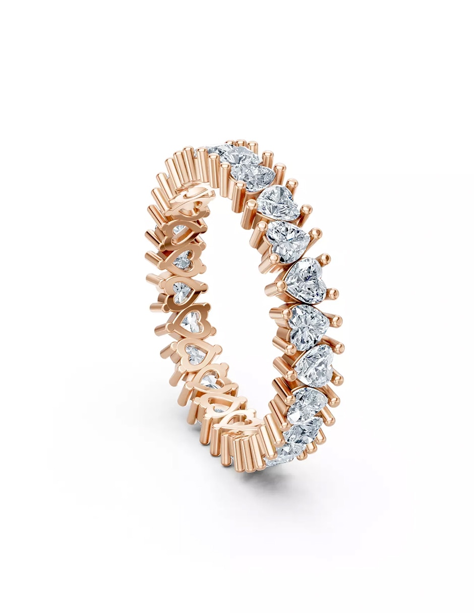 Anillo de compromiso de oro 14 k zirconia cúbica 5