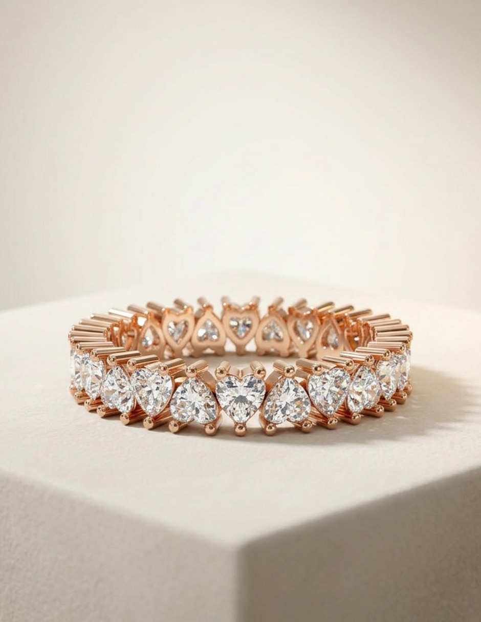 Anillo de compromiso de oro 14 k zirconia cúbica 7