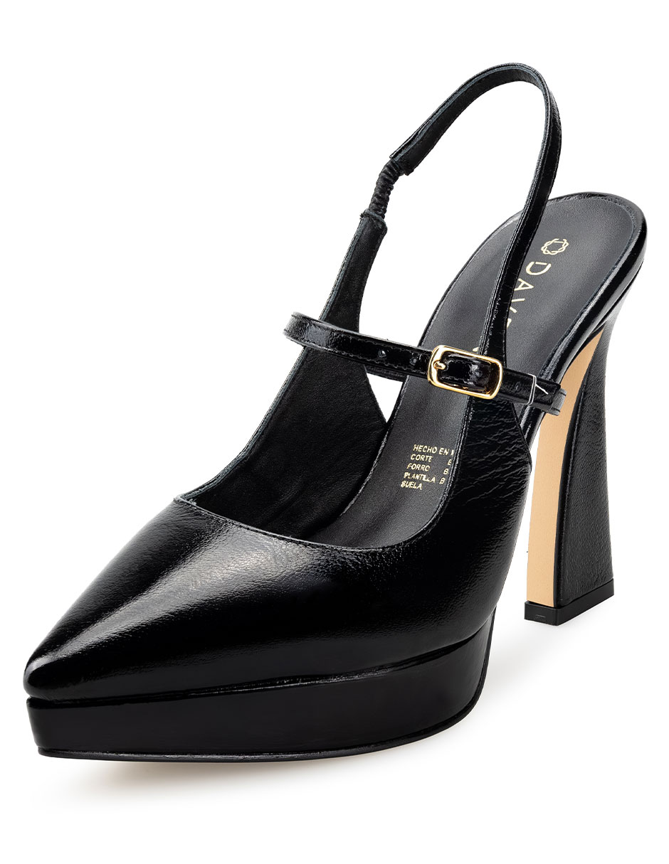 Zapatilla charol piel Davenia