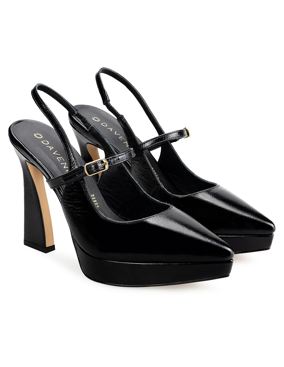 Zapatilla charol piel Davenia