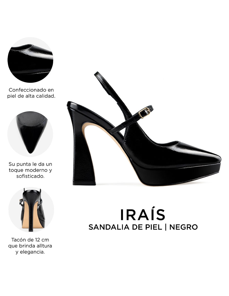 Zapatilla charol piel Davenia
