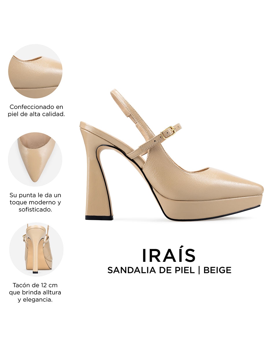 Zapatilla charol piel Davenia