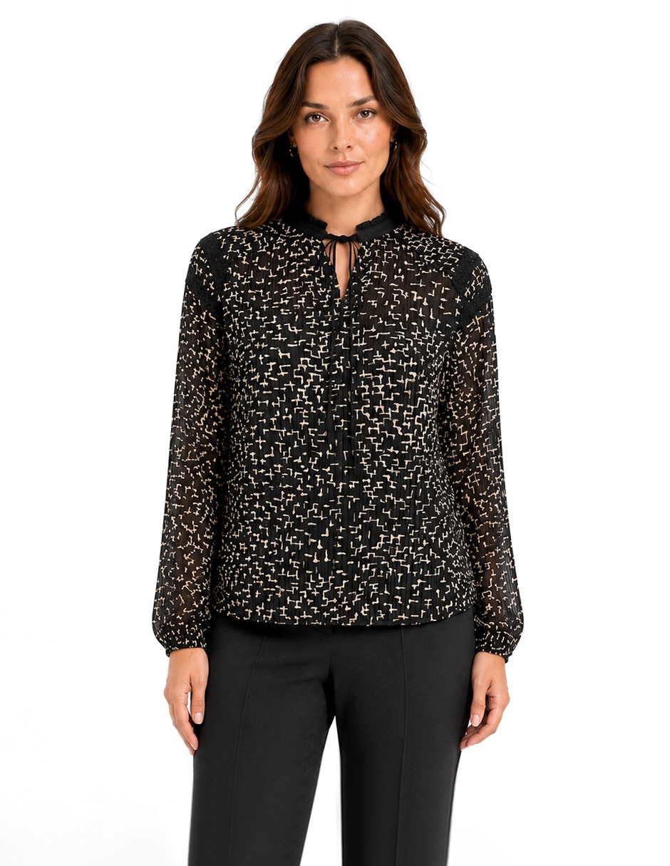 Blusa manga larga para mujer
