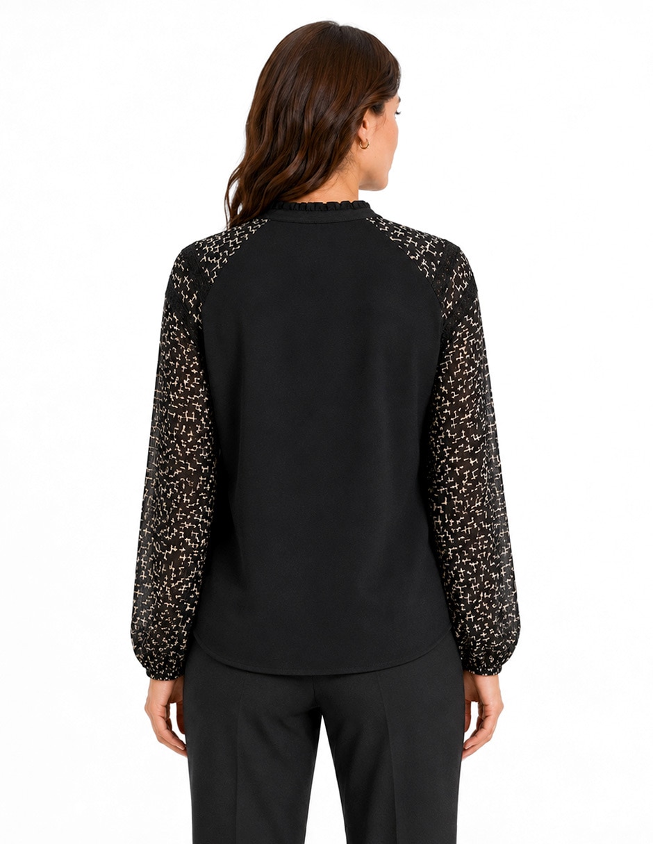 Blusa foley's manga larga para mujer