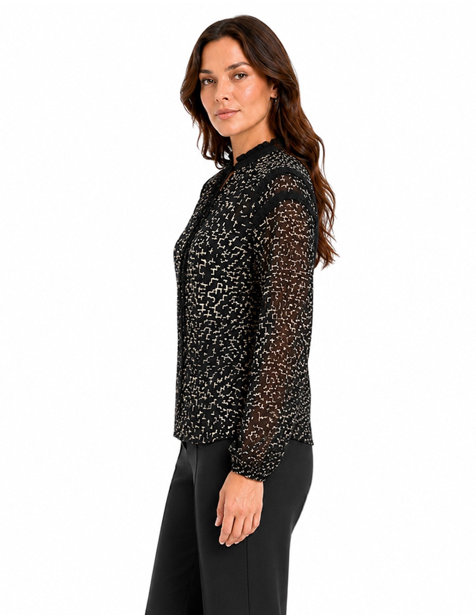 Blusa foley's manga larga para mujer