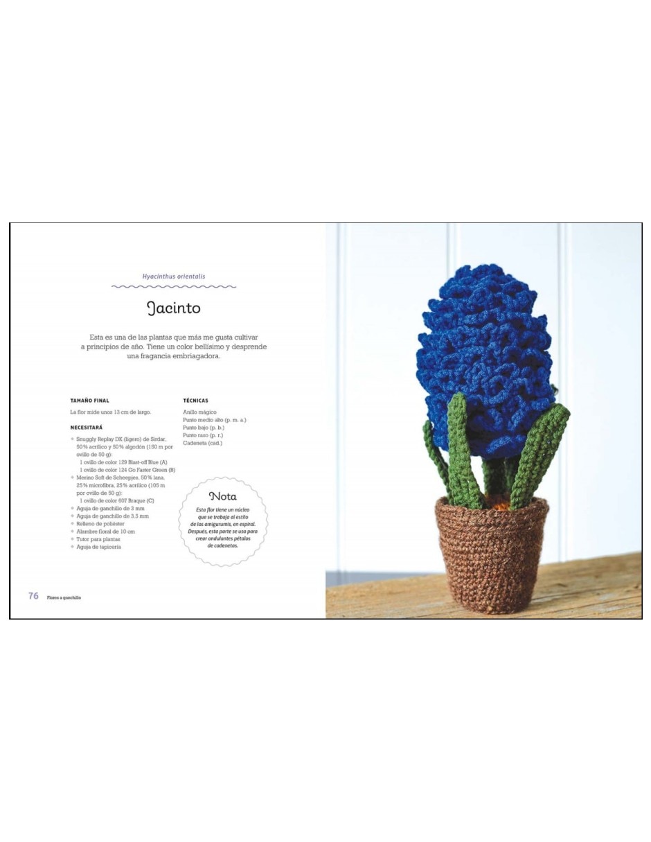 Libro Flores a Ganchillo Aprenda a Tejer 30 Delicadas Flores de Emma Varnam