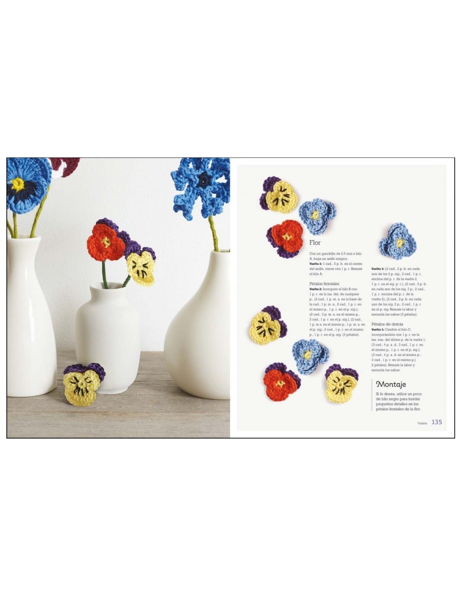Libro Flores a Ganchillo Aprenda a Tejer 30 Delicadas Flores de Emma Varnam