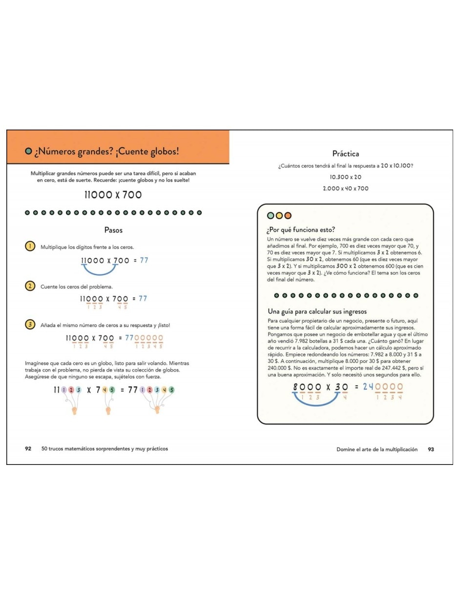 Libro 50 Trucos matemáticos sorprendentes y muy prácticos de Tanya Zakowich