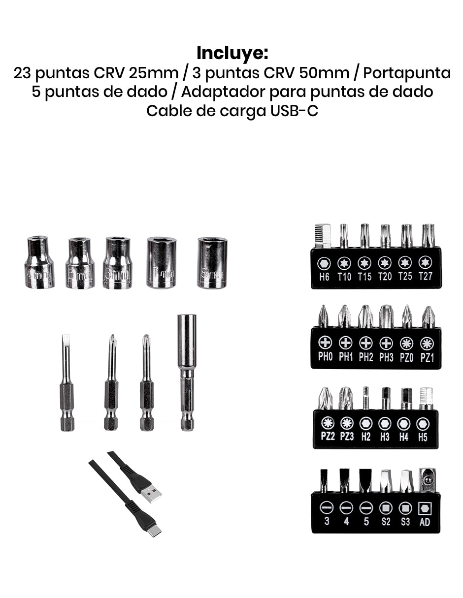 Atornillador y accesorios eléctricos Daewoo 6 Piezas