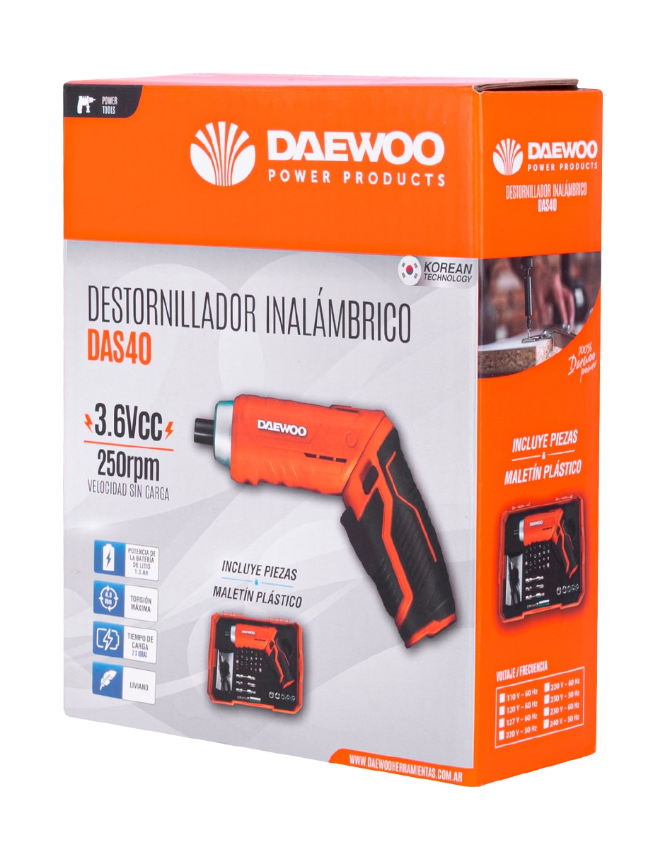 Atornillador y accesorios eléctricos Daewoo 6 Piezas