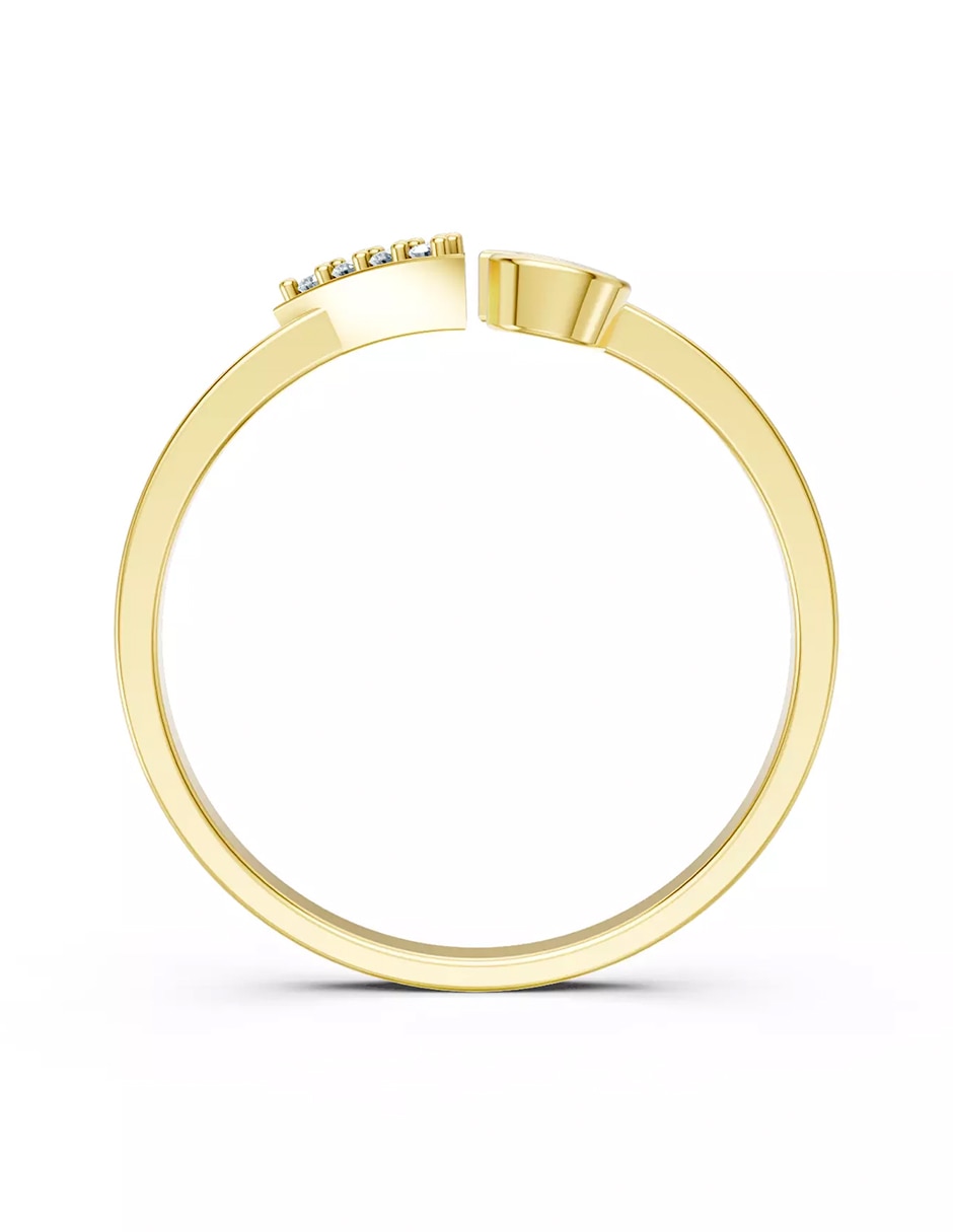 Anillo de compromiso de oro 14k Amore Mio zirconia cúbica