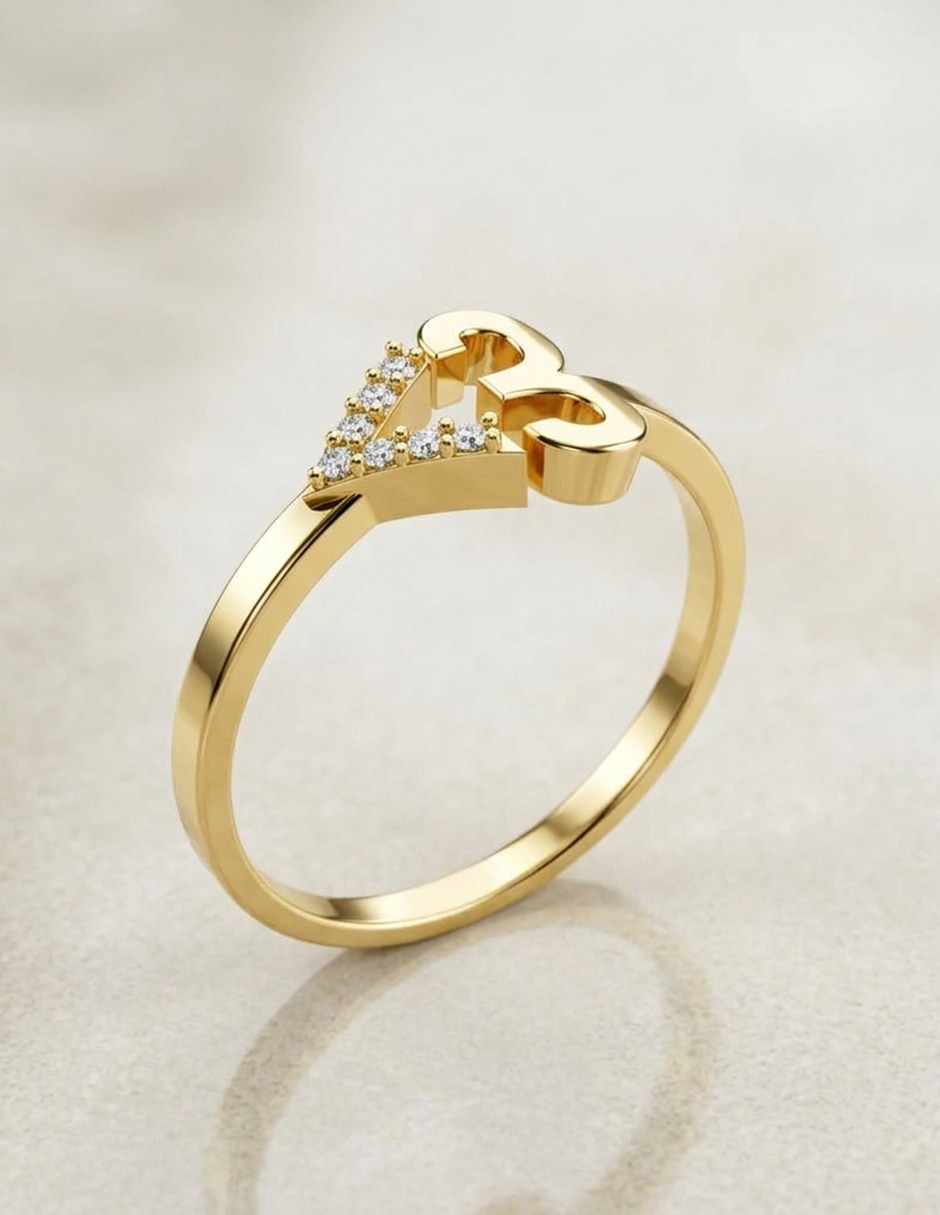 Anillo de compromiso de oro 14k Amore Mio zirconia cúbica