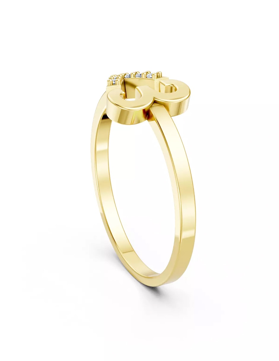 Anillo de compromiso de oro 14k Amore Mio zirconia cúbica