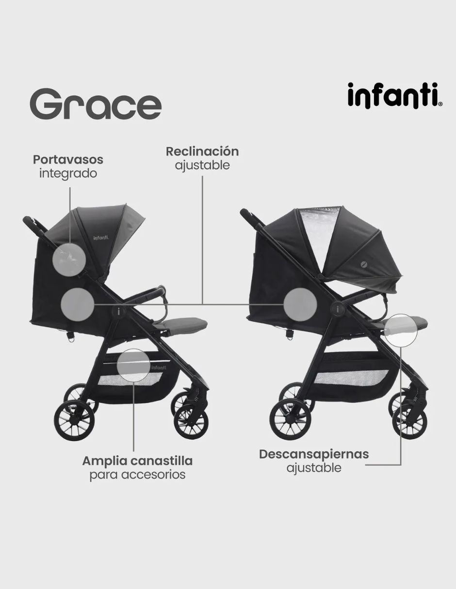 Carriola estándar Grace plegable 3