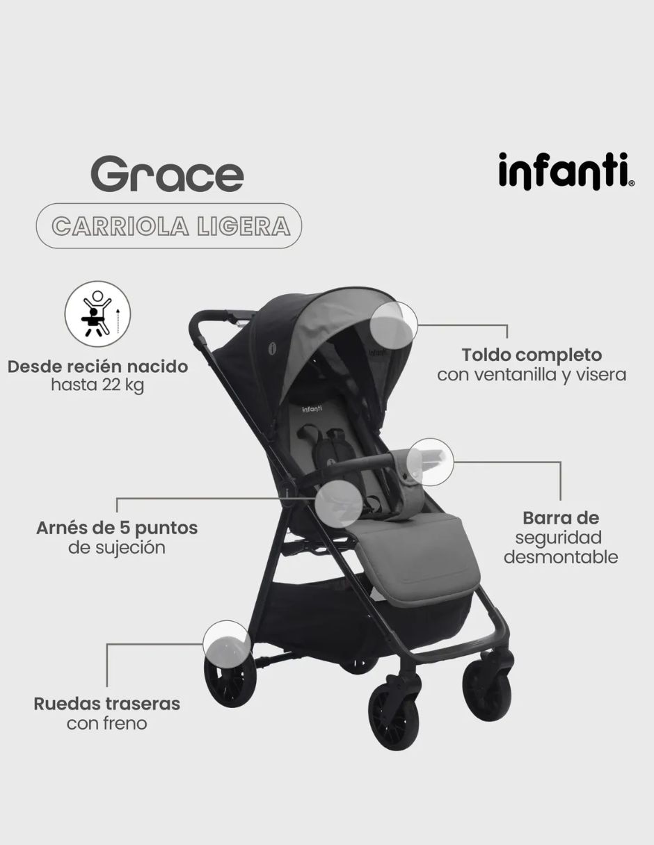 Carriola estándar Grace plegable 5