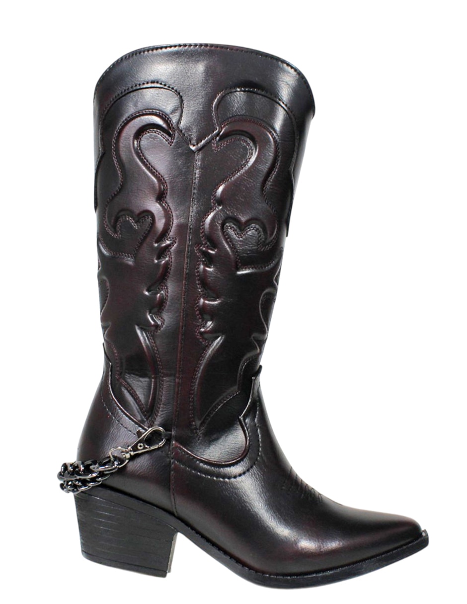 Bota cowboy abajo de la rodilla botas cowboy de sintético para mujer 6