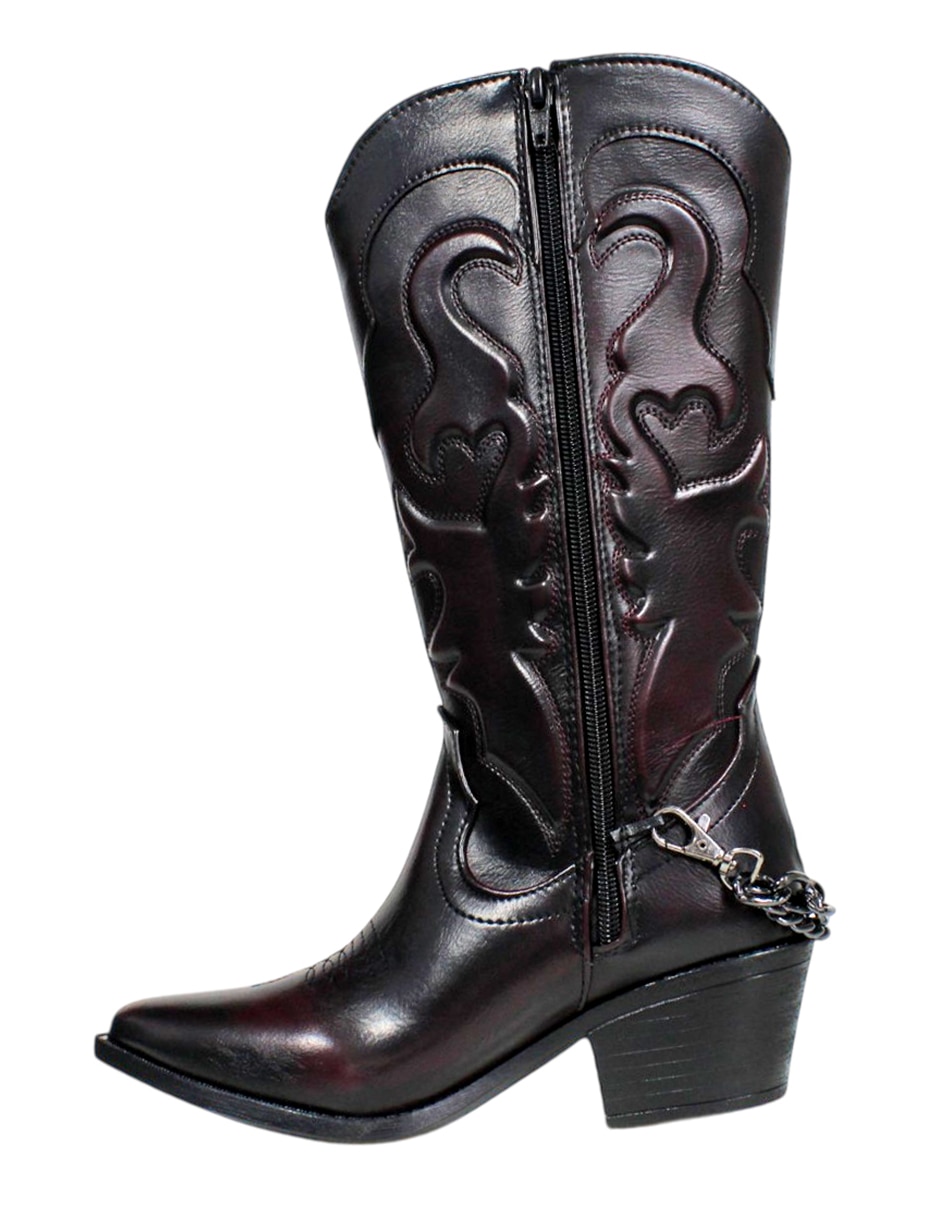 Bota cowboy abajo de la rodilla botas cowboy de sintético para mujer 8