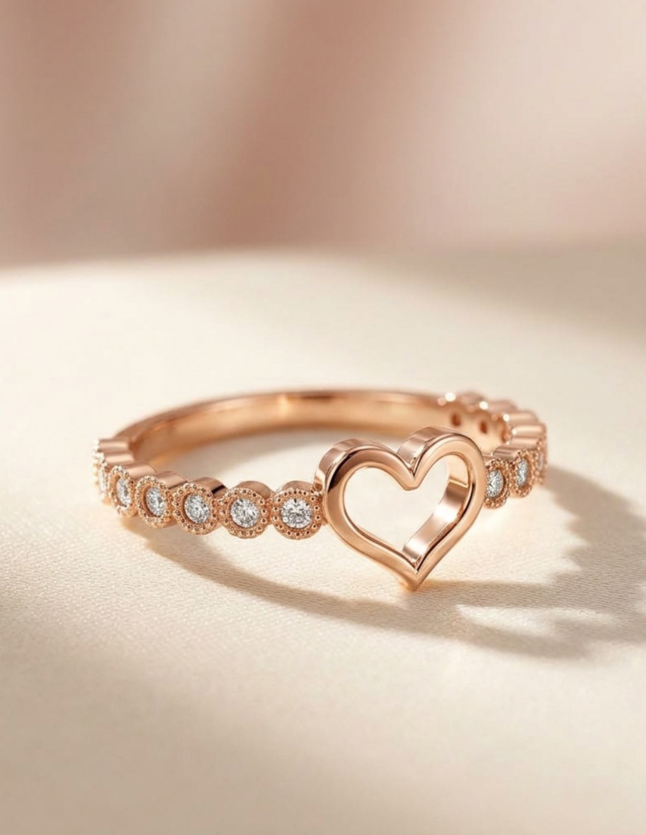 Anillo de compromiso de oro 9 k zirconia cúbica 7