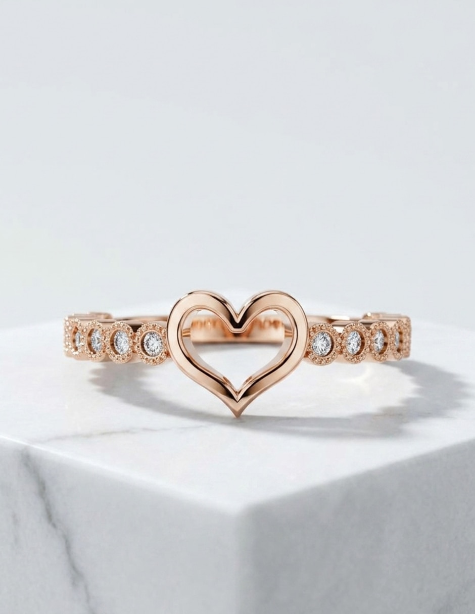 Anillo de compromiso de oro 9 k zirconia cúbica 8