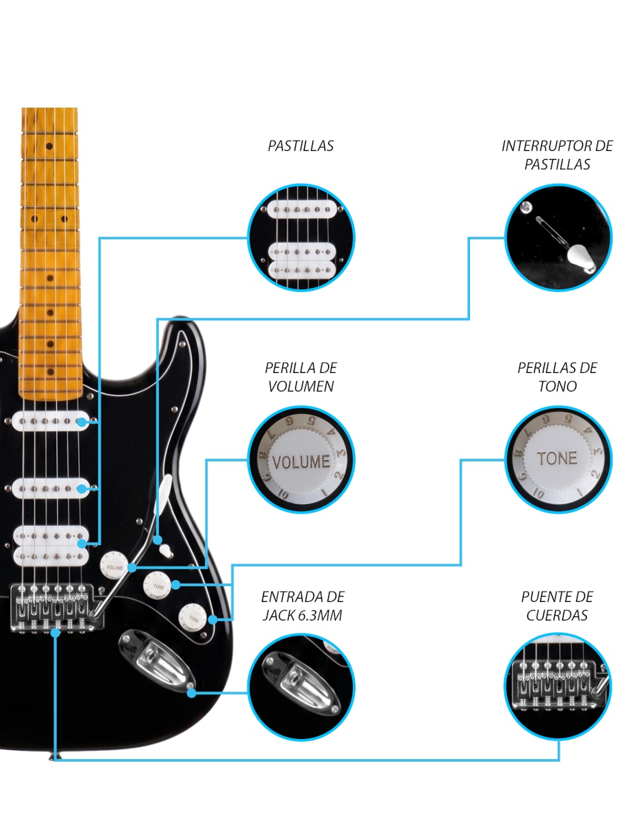 Kit guitarra eléctrica Steelpro JMB102
